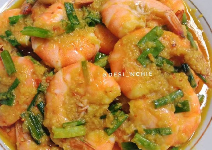 resep udang goreng mentega bumbu kuning