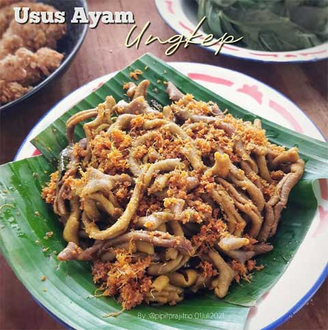 resep usus ayam ungkep